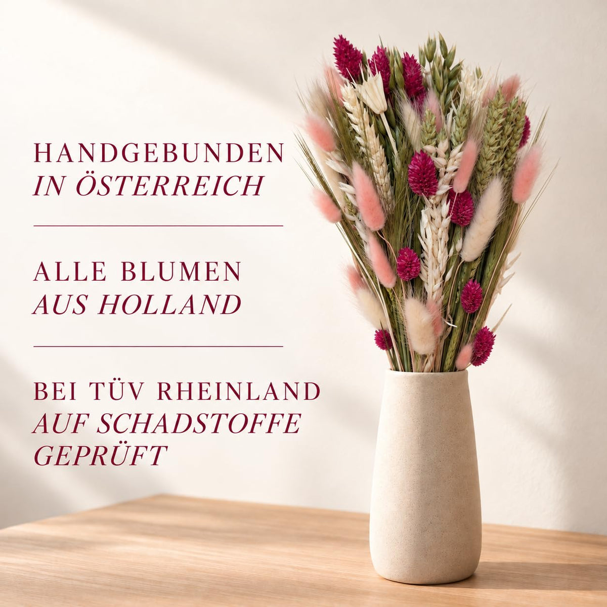 Pink Whisper Trockenblumenstrauß – Bild 9