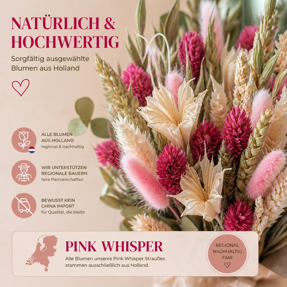 Trockenblumen Geschenkset mit Papiervase – Bild 8