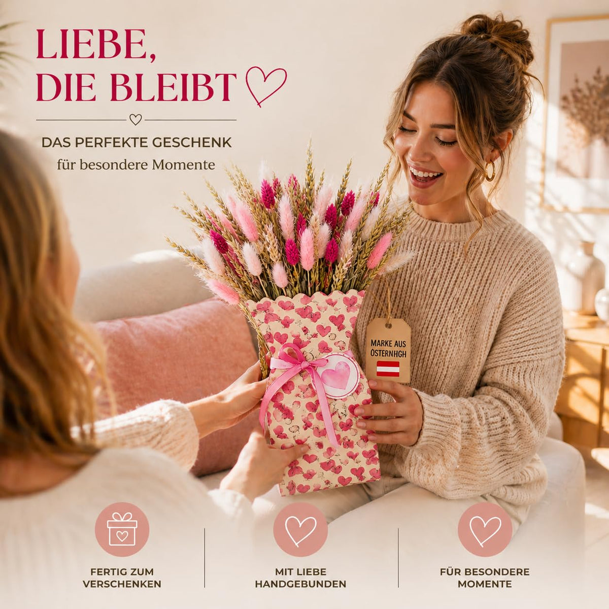 Trockenblumen Geschenkset mit Papiervase – Bild 9