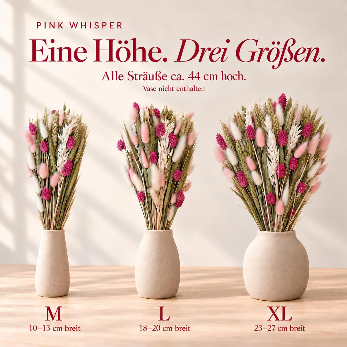 Pink Whisper Trockenblumenstrauß – Bild 5
