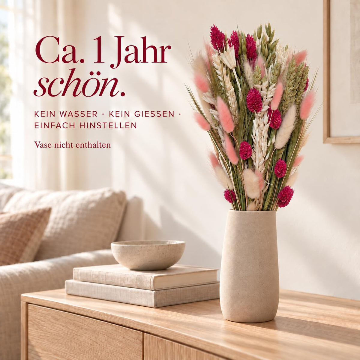 Pink Whisper Trockenblumenstrauß – Bild 8