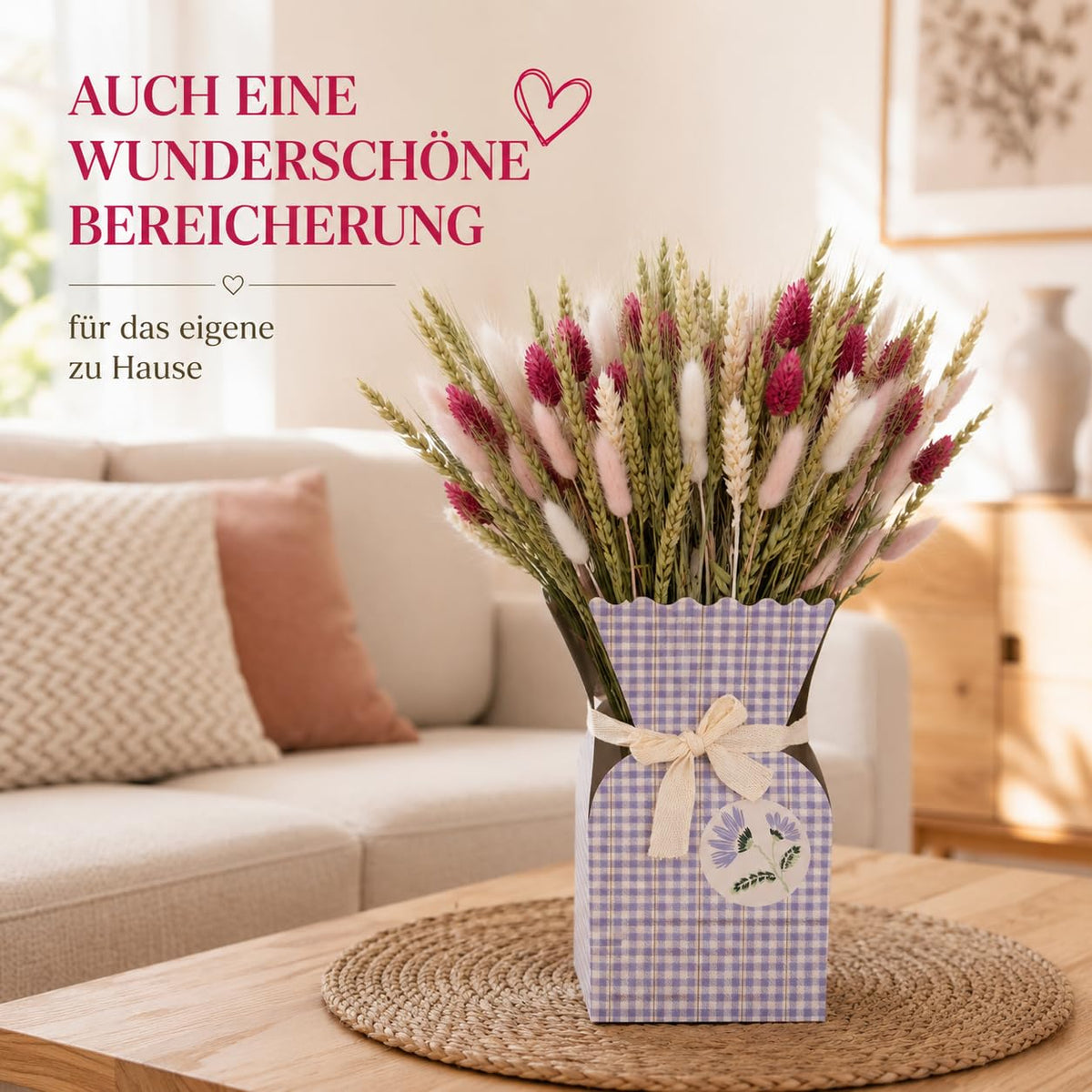 Trockenblumen Geschenkset mit Papiervase – Bild 14