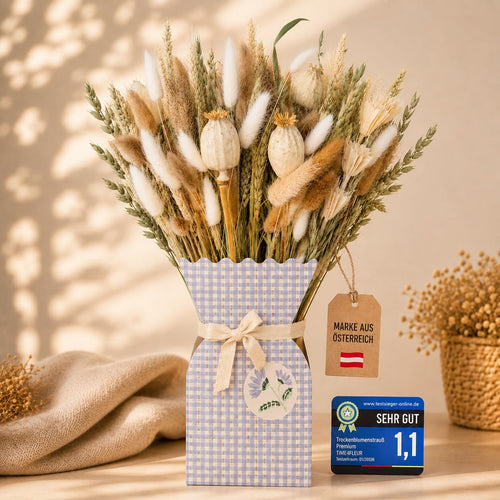 Trockenblumen Geschenkset mit Papiervase – Bild 1