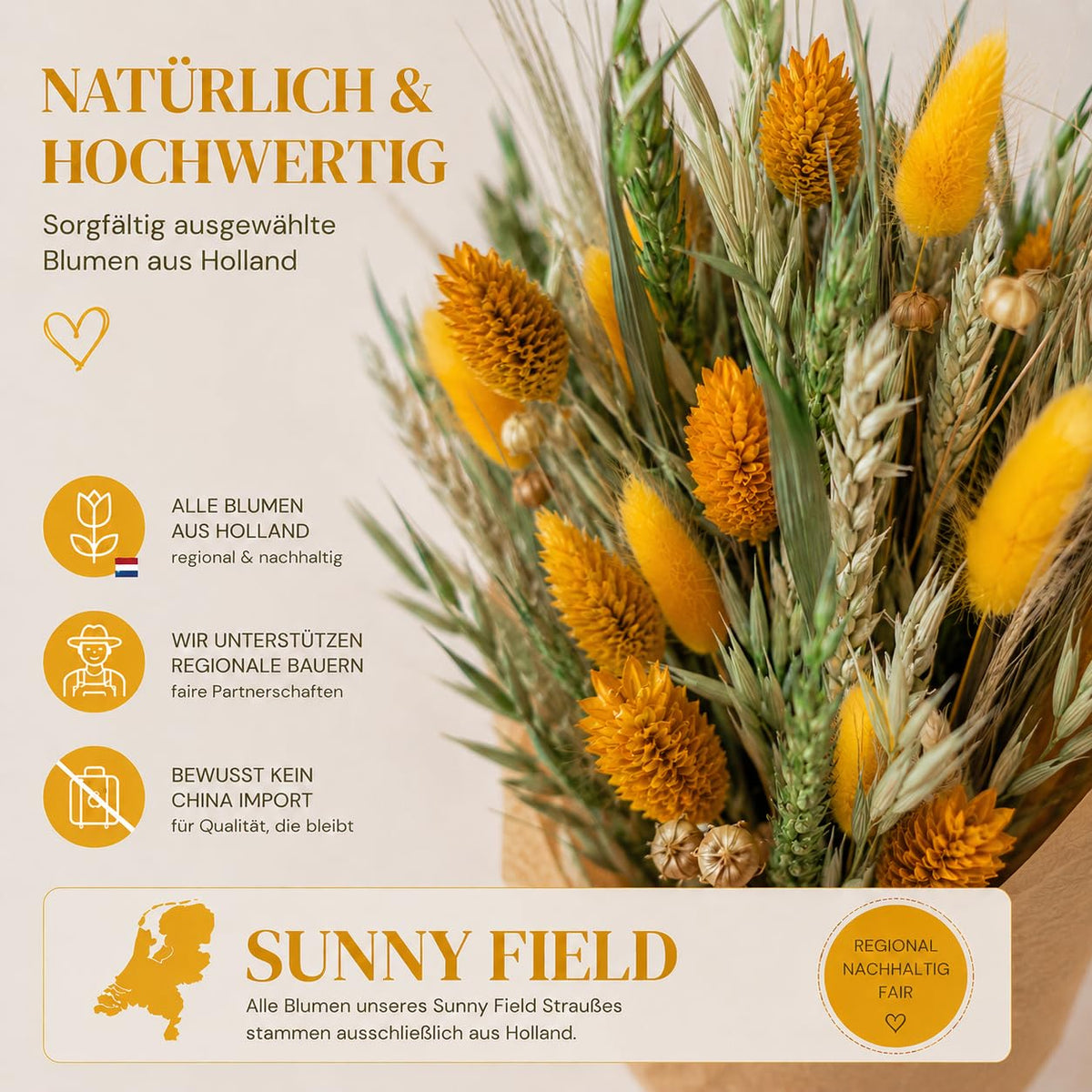 Sunny Field Trockenblumenstrauß – Bild 3