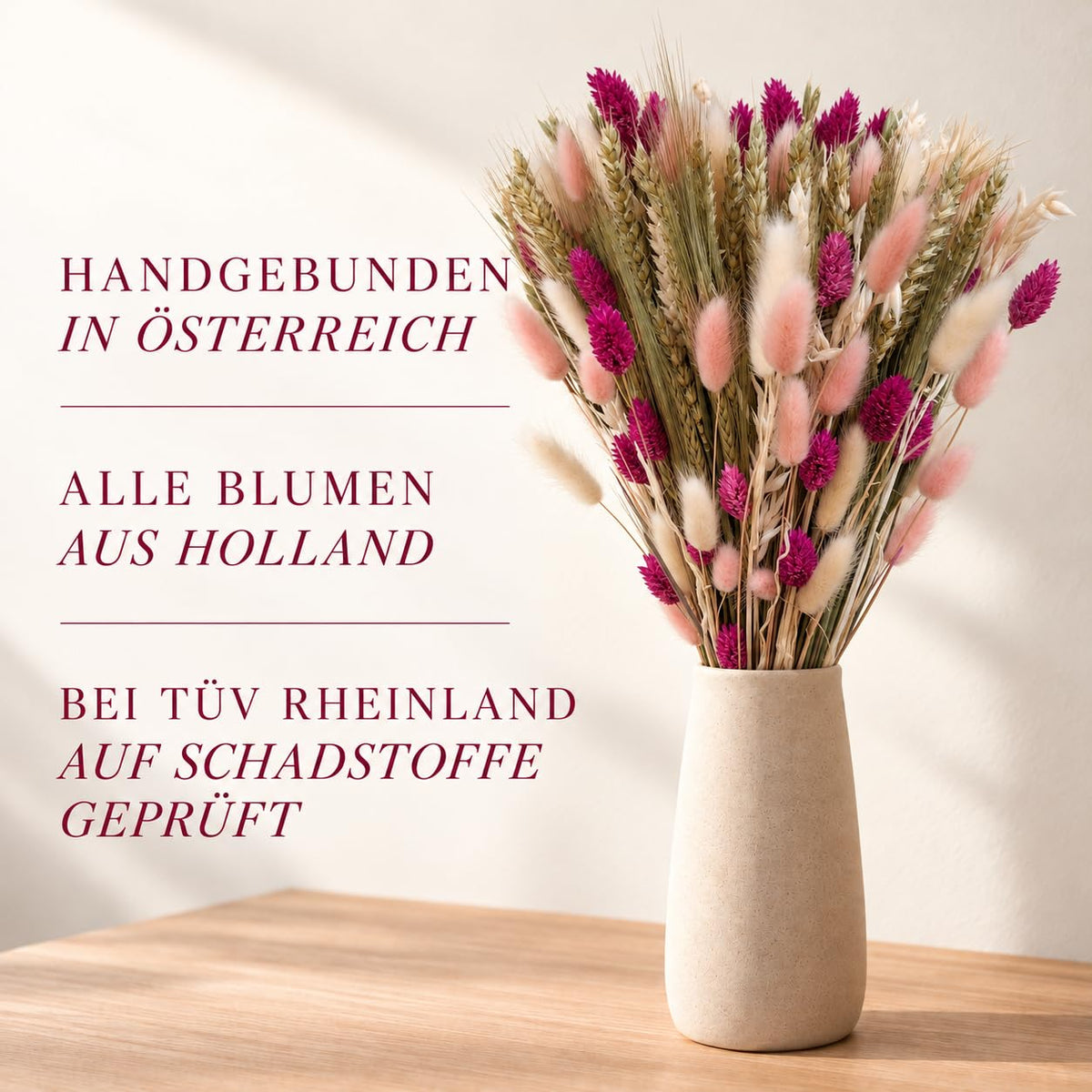 Pink Whisper Trockenblumenstrauß – Bild 13