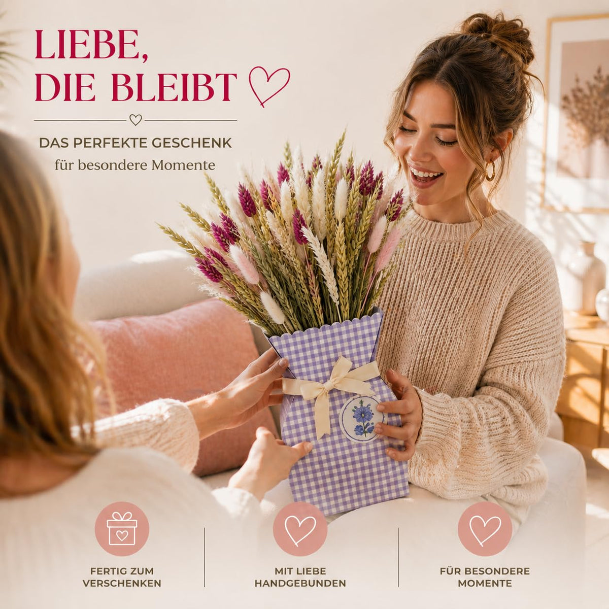 Trockenblumen Geschenkset mit Papiervase – Bild 13