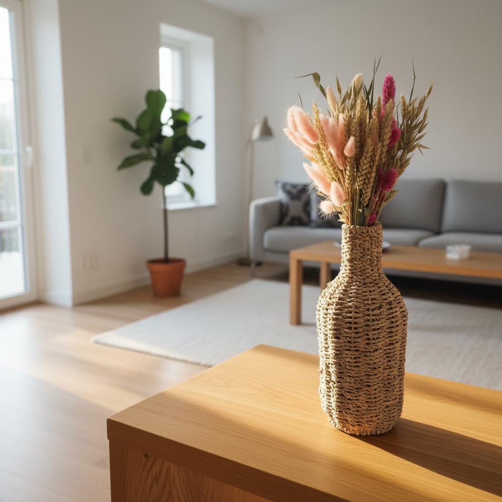 Trockenblumenstrauß Pink Whisper – natürlich & handgebunden Gr. M