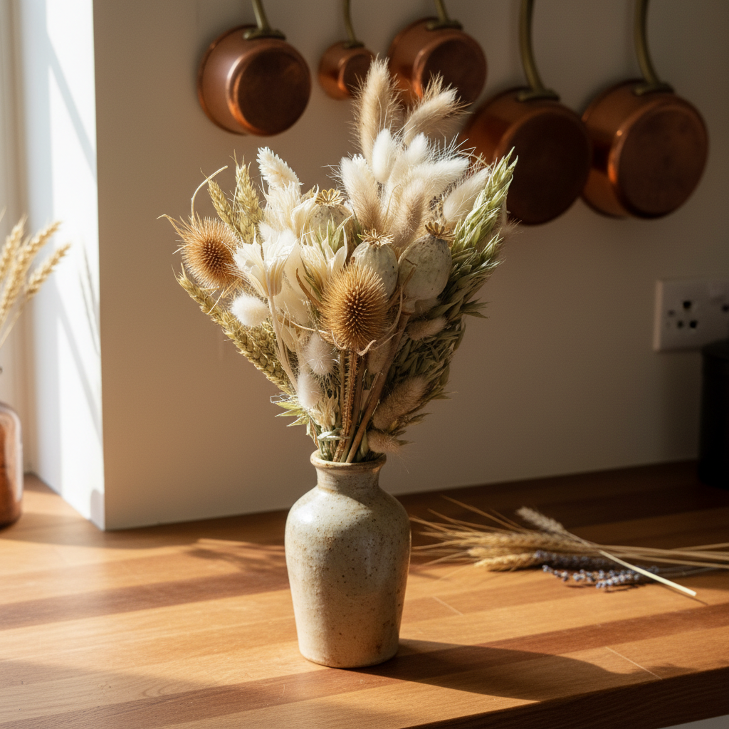 Trockenblumenstrauß Boho – natürlich & handgebunden Gr.M